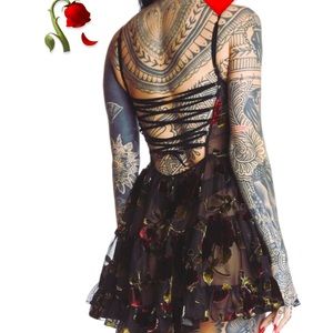 🚫SOLD🚫 babydoll dress with lace up back🖤